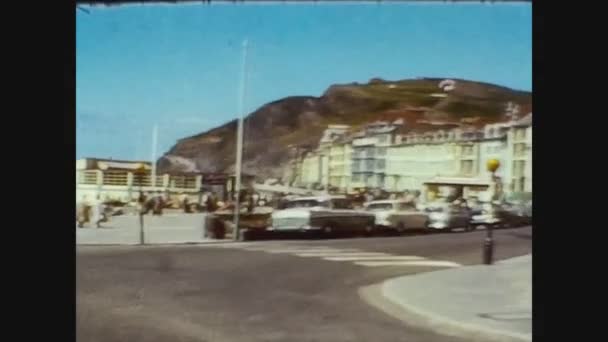 United Kingdom 1965, View of the street in Llanbedr — стокове відео