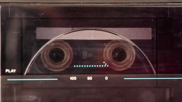 Detalle del cassette musical — Vídeos de Stock