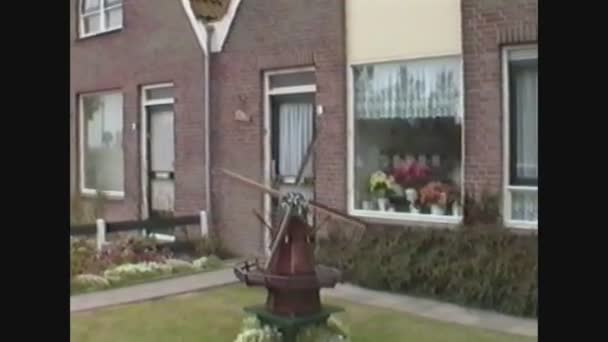 Holland 1989, Miniature windmill detail — Stockvideo