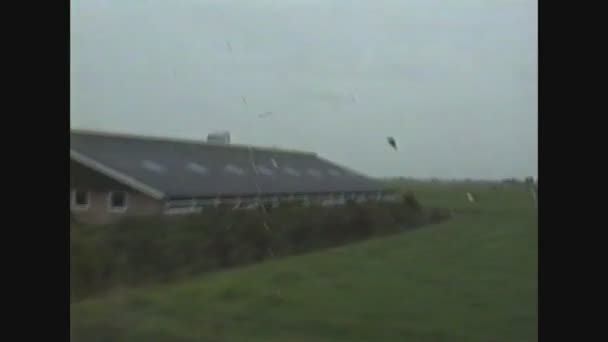 Holanda 1989, Vista del campo holandés 2 — Vídeos de Stock