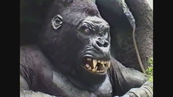 Itálie 1989, Horor Gorilla — Stock video
