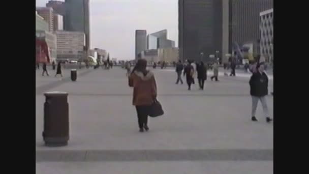 法国，1988年，La Defense in Paris 2 — 图库视频影像