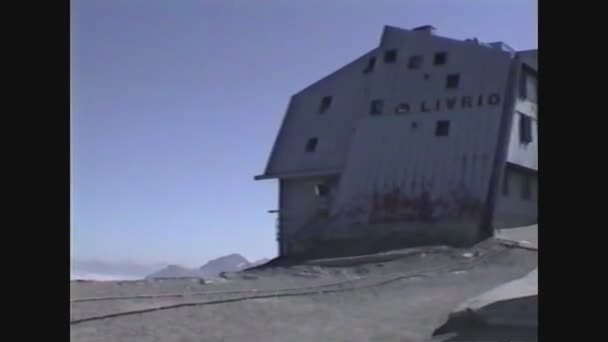 Italien 1988, Livrio Gebirgsgebäude — Stockvideo