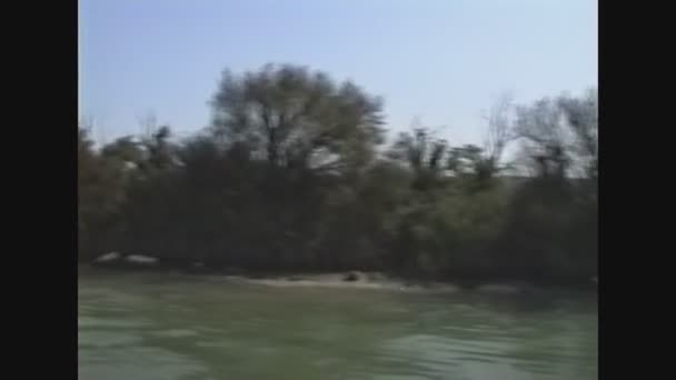 İtalya 1988, Po Nehri Panorama 4 — Stok video