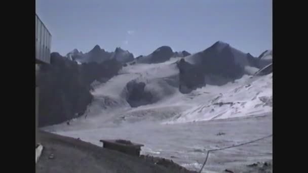 Italien 1988, Stilfserjoch-Bergpanorama 14 — Stockvideo