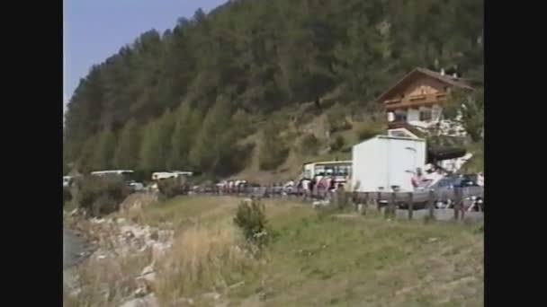 Italia 1988, campanario sumergido en el lago Resia en Italia 2 — Vídeos de Stock