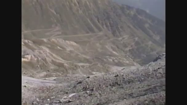 Włochy 1988, panorama górska Stelvio 10 — Wideo stockowe