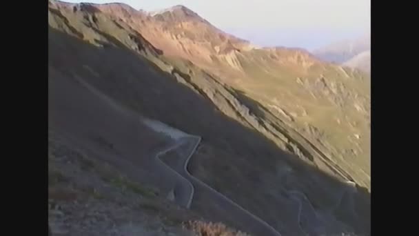 Italien 1988, Stilfserjoch-Bergpanorama 3 — Stockvideo