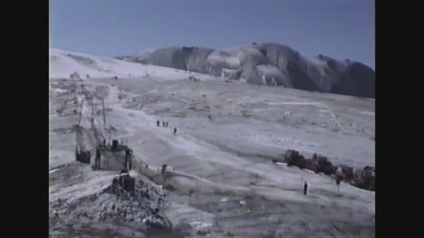 Italien 1988, Stilfserjoch-Bergpanorama 15 — Stockvideo