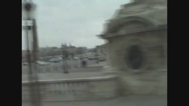 Francja 1988, Paryż widok ulicy 4 — Wideo stockowe