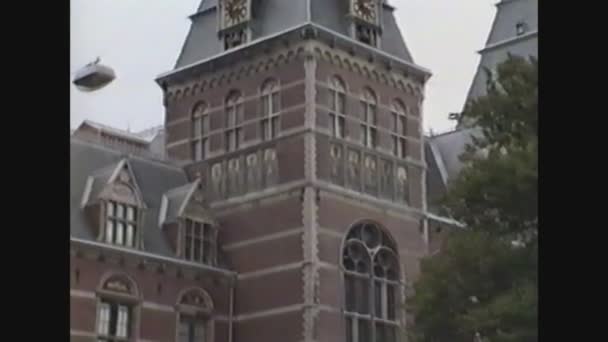 Holland 1989, Het Rijksmuseumgebouw — Stockvideo