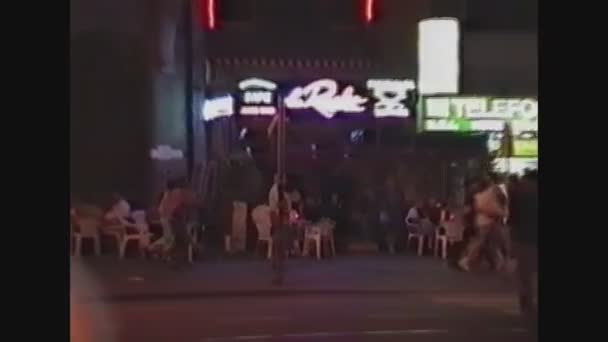 Holland 1989, Amsterdam streets at night 2 — Stock Video