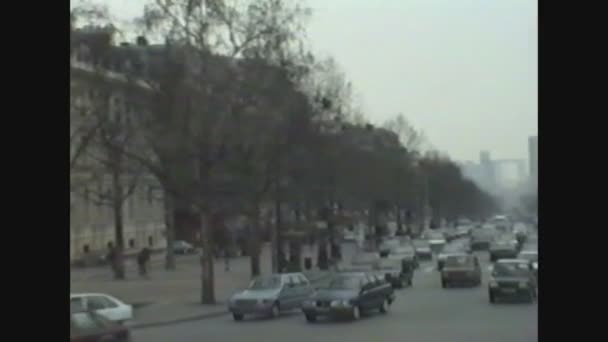 Fransa 1988, Paris boyunca seyahat — Stok video