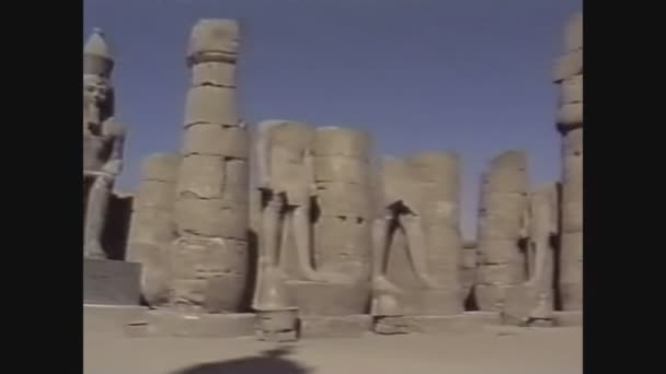 Egyiptom 1988, Luxor templom Egyiptomban 3 — Stock videók