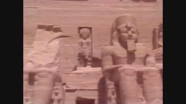 Egito 1988, templo de Abu Simbel no Egito — Vídeo de Stock