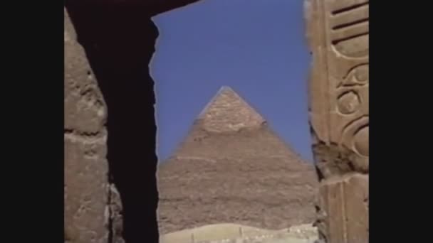 エジプト1988年ギザ5のピラミッド — ストック動画