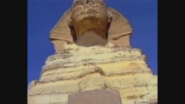 Egypt 1988, Sphinx in Giza archeological site 3 — Stockvideo