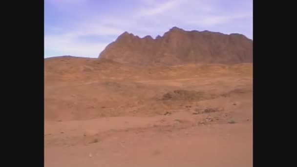 Egitto 1988, panorama del deserto egiziano 6 — Video Stock