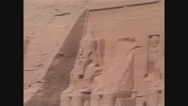 Egito 1988, templo de Abu Simbel no Egito 5 — Vídeo de Stock