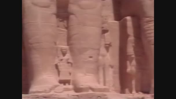 Egito 1988, templo de Abu Simbel no Egito 3 — Vídeo de Stock