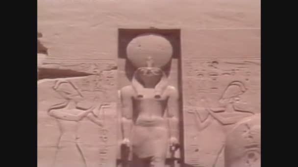 Egito 1988, templo de Abu Simbel no Egito 2 — Vídeo de Stock