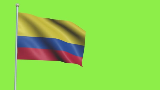Σημαία Κολομβίας αργή κίνηση — Αρχείο Βίντεο