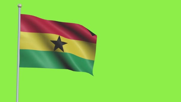 Bandeira do Gana Slow Motion — Vídeo de Stock