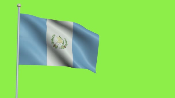 Guatemala Drapeau Mouvement lent — Video