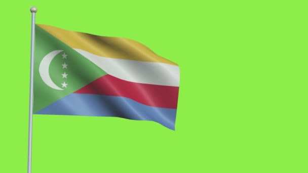 Κομόρ, αργή κίνηση σημαίας — Αρχείο Βίντεο