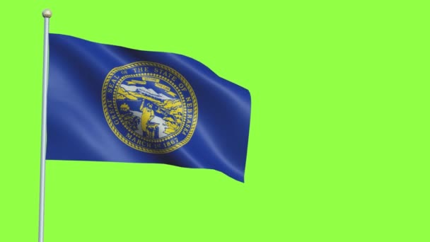 Bandeira do Nebraska Movimento lento — Vídeo de Stock