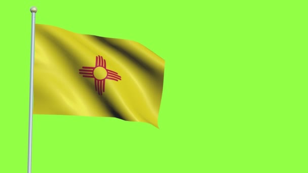 Nuevo México Bandera de cámara lenta — Vídeo de stock