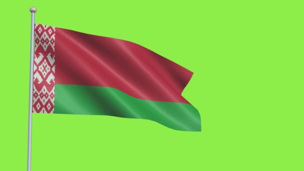 Λευκορωσία Σημαία αργή κίνηση — Αρχείο Βίντεο