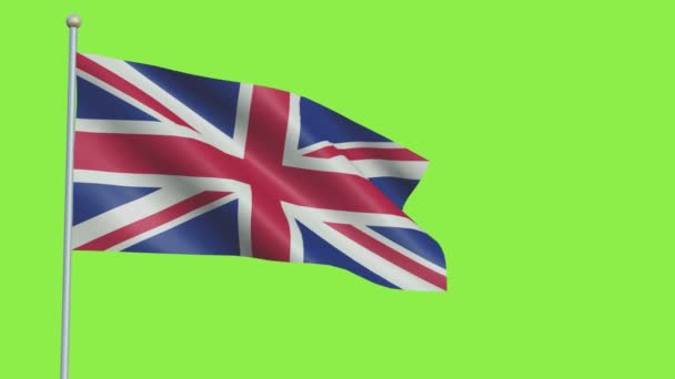 United kingdom Flag Slow Motion — Stock Video