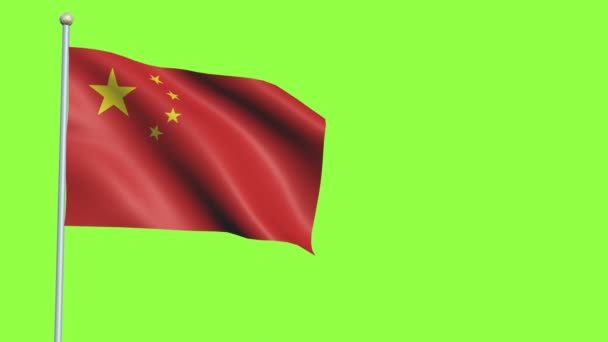 Повільний рух прапора Китаю — стокове відео