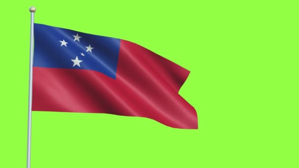 Samoa Flag Slow Motion — Stockvideo