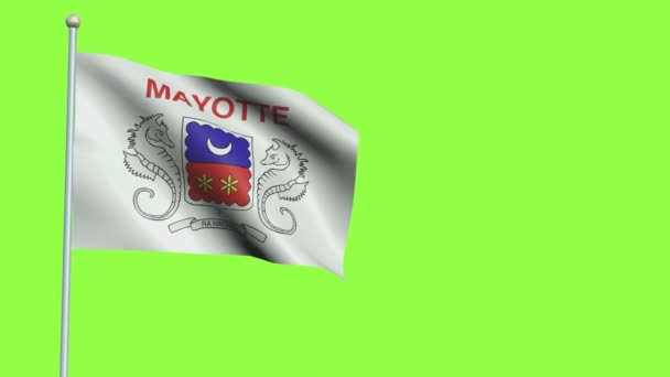 Mayotte flagga Slow Motion — Stockvideo