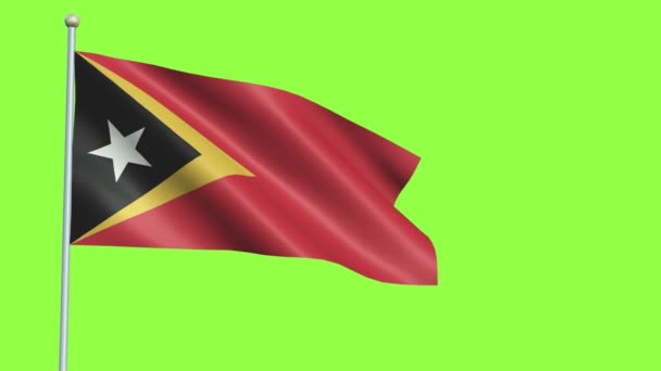 Timor East Flag Lassú mozgás — Stock videók