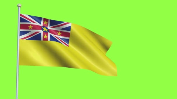 Niue Flag Zeitlupe — Stockvideo