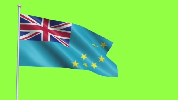 Bandeira de Tuvalu Movimento lento — Vídeo de Stock