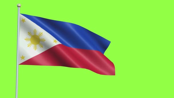 Fülöp-szigetek Zászló Lassú mozgás — Stock videók