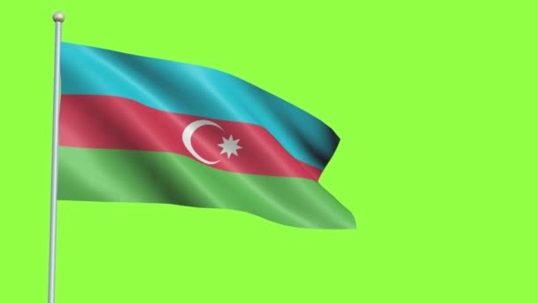 アゼルバイジャンの国旗スローモーション — ストック動画