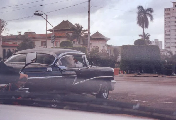 Habana Cuba Septiembre 1979 Automóvil Clásico Habana Tráfico —  Fotos de Stock