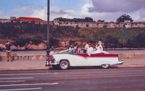 Havana Cuba Setembro 1979 Carro Casamento Havana Nos Anos — Fotografia de Stock