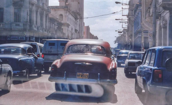 Havana Kuba September 1979 Oldtimer Havanna Stau — Stockfoto