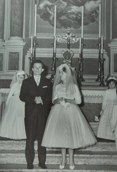 Villanova Del Ghebbo Italy 1951 Свадьба — стоковое фото