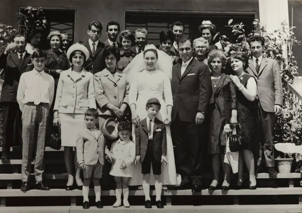Roma Itália Abril 1968 Família Pessoas Grupo Anos — Fotografia de Stock