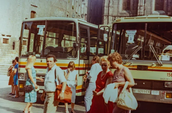 Roma Itália Maio 1974 Estação Rodoviária Nos Anos — Fotografia de Stock