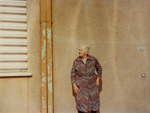 Roma Itália Maio 1969 Mulher Idosa Anos — Fotografia de Stock