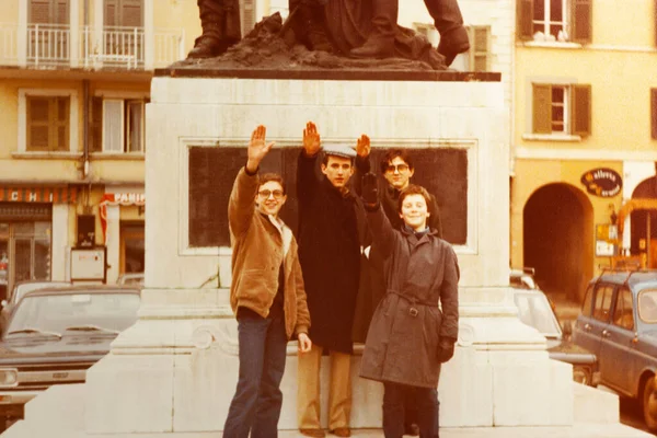 Salo Itália Março 1979 Grupo Jovens Fascistas Nos Anos — Fotografia de Stock