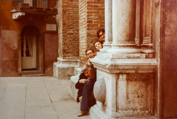 Salo Italy March 1979 Street Kids 70S — Stock Photo, Image